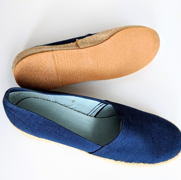🇺🇸 NIB Vintage Tred-Lite Espadrilles Navy Made In USA - Picture 3 of 6